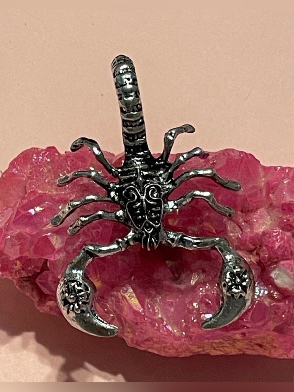 Scorpion Statement Silver Tone Pendant or Ornament #9132